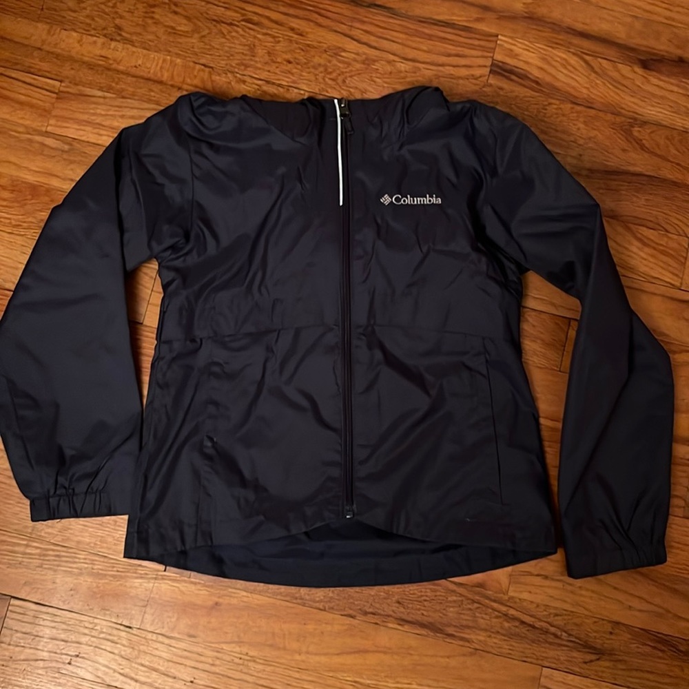 Columbia girls navy jacket size small (7/8)